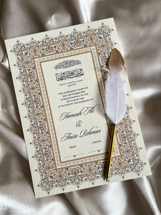 ‘Elegance’ Nikkah Certificate